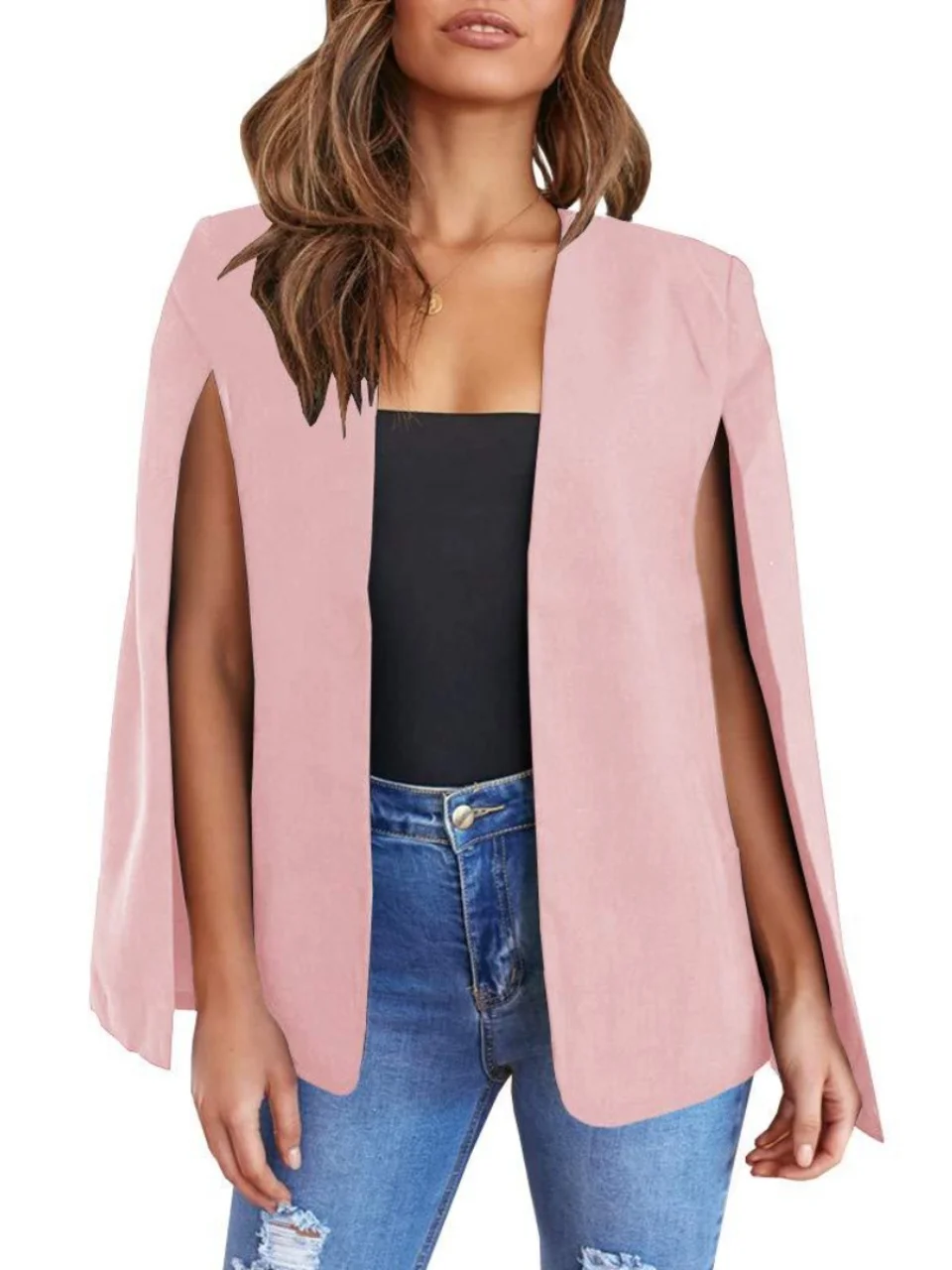 Ele Multi-Color Women's oulder awl Outerwear Trendy Vest Sle Long Sve Loose Fit Commute Sle Pure Cotton