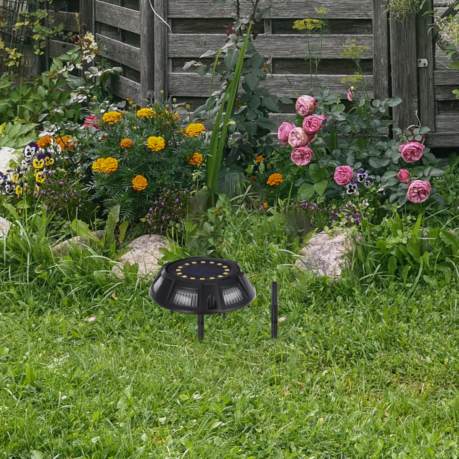 

20 шт. солнечных садовых светильников на колышках с автоматической зарядкой, яркое освещение для дорожек и ландшафта