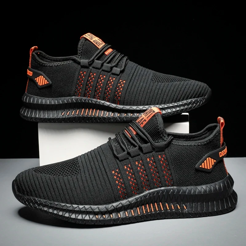 Brand Men Sneakers Lace-up Mesh Men Casual Shoes Fashion Lightweight Walking Shoes Comfortable Men Running Shoes Tenis masculino