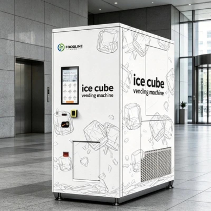 FL Customized Commercial Self Service Automatic 24 Hour Ice Cube Maker Dispenser Vending Machine Commercial