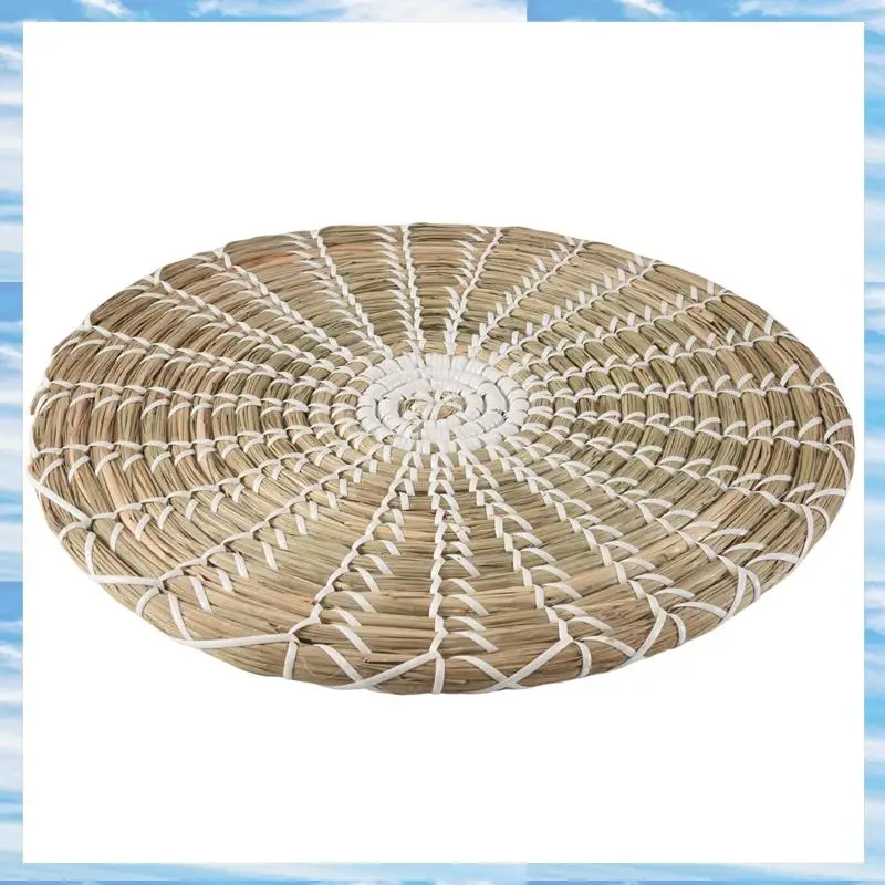 T31C-Handmade Hanging Wall Basket Decor(Set Of 3)Round Woven Basket ,Boho Home Decor Trays For Bedroom,Kitchen,Living Room image 3