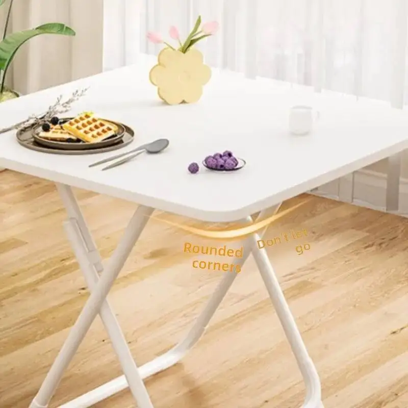 portable Small foldable dining table home user-type simple round dining table rental house outdoor esstisch kitchen furniture