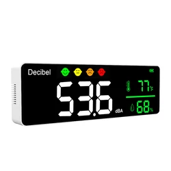 Decibel Meter Wall-mounted Noise Sound Level Meter 3 in one wih rechargeable battery