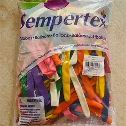 100/Bag Sempertex 360S Fashion Solid assortiti Magic Latex Long Strip Balloons Party Birthday Decoration Festival Kids Favors