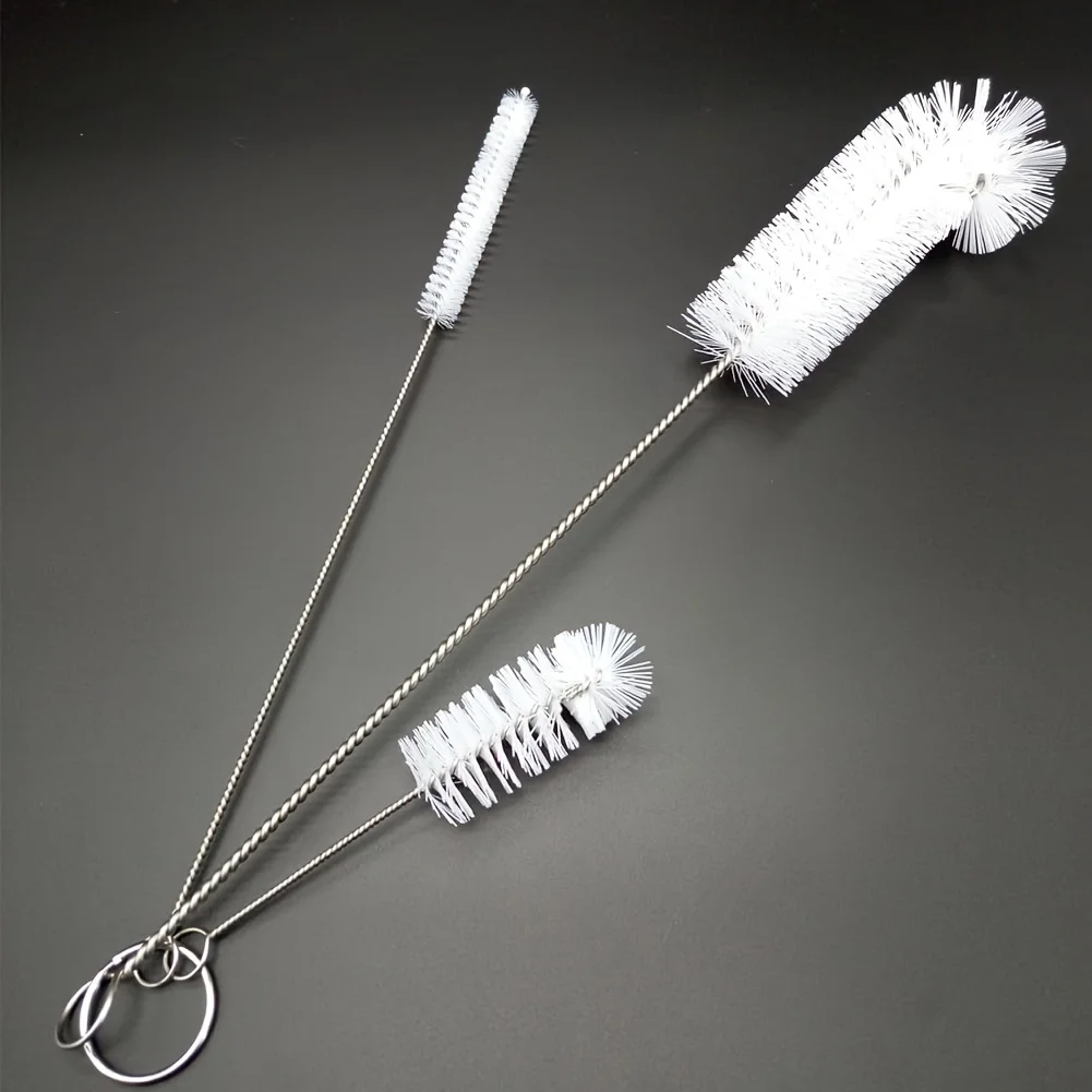 3pcs, Multifunctional Cleaning Brush Set With Handle, Bottle Brushes, Cup Brush, Straw Brush,