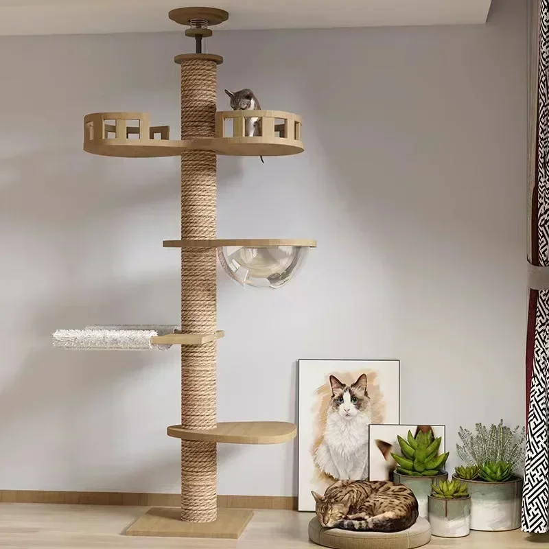 Hot Selling Diy Deluxe Play Pet Scratch Cat Tree Tower Condo Furniture Made in China