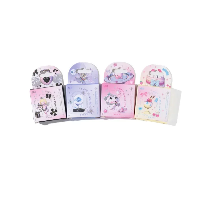 46pcs/box Kawaii Cartoon Stickers DIY Scrapbooking Journal Planner Index Stickers Envelopes Sealing Labels Kortean Stationery