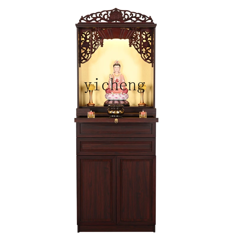 

XL Shrine Buddha Cabinet Clothes Closet Home Shrine Cabinet with Door Altar Guanyin God of Wealth Clothes Closet