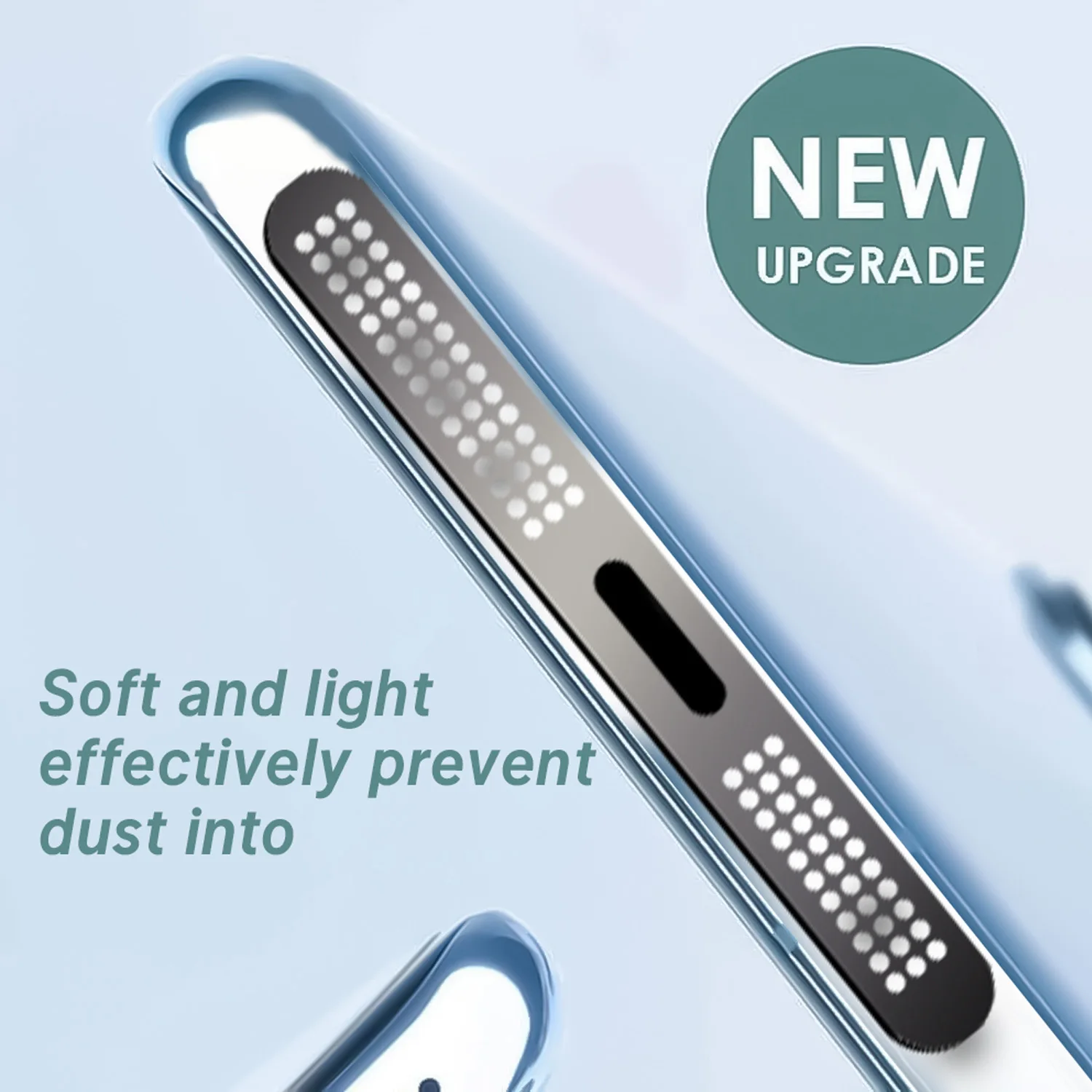 Capa adesiva antipoeira de malha de alto-falante de metal para iphone 17/17 pro/17 air/17 promax kits de limpeza anti-arranhões e anti-poeira