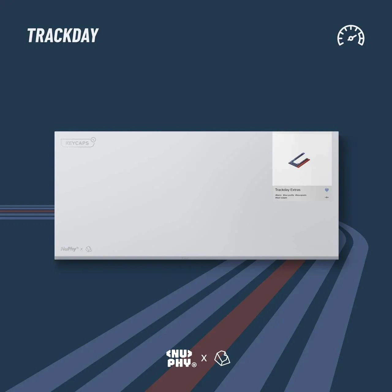 

NuPhy biip Berry Trackday Berry Profile Dye-Sub PBT keycaps Set for Mechanical Gaming Keyboard with ANSI Layout