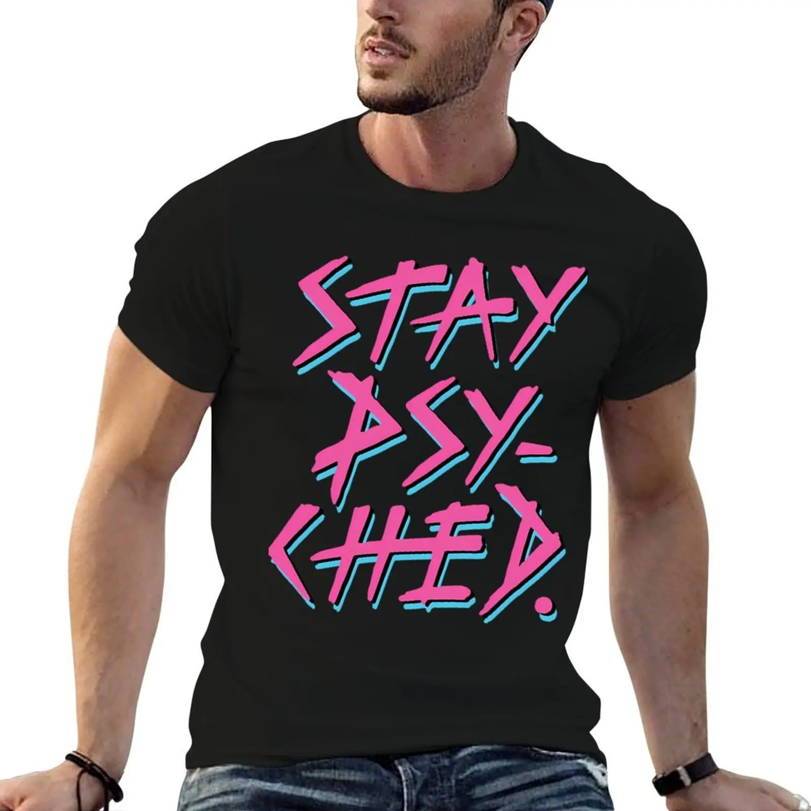 

Jamie O'Brien Merch Jamie O'Brien Stay Psyched T-Shirt t shirts for man cotton funny t shirts for man pack white T-Shirt