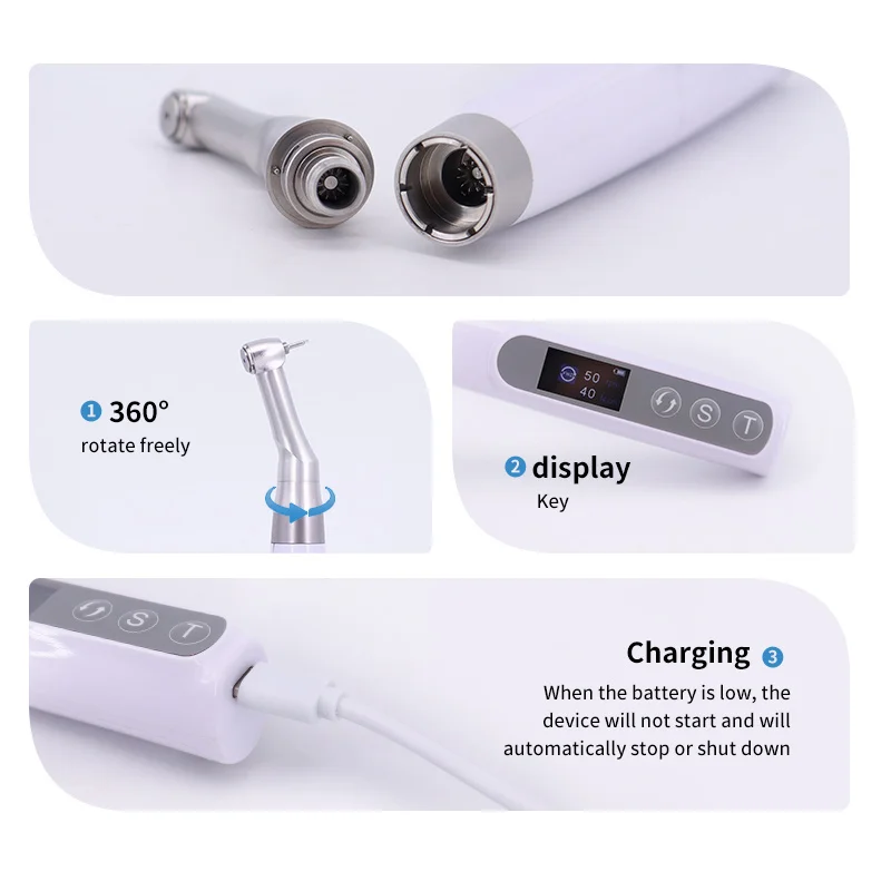 Dental Electric Torque Motor Implant Wrench System Wireless Up To 50Ncm 50rpm Dentist Tools Universal Orthodontic Screw Kit