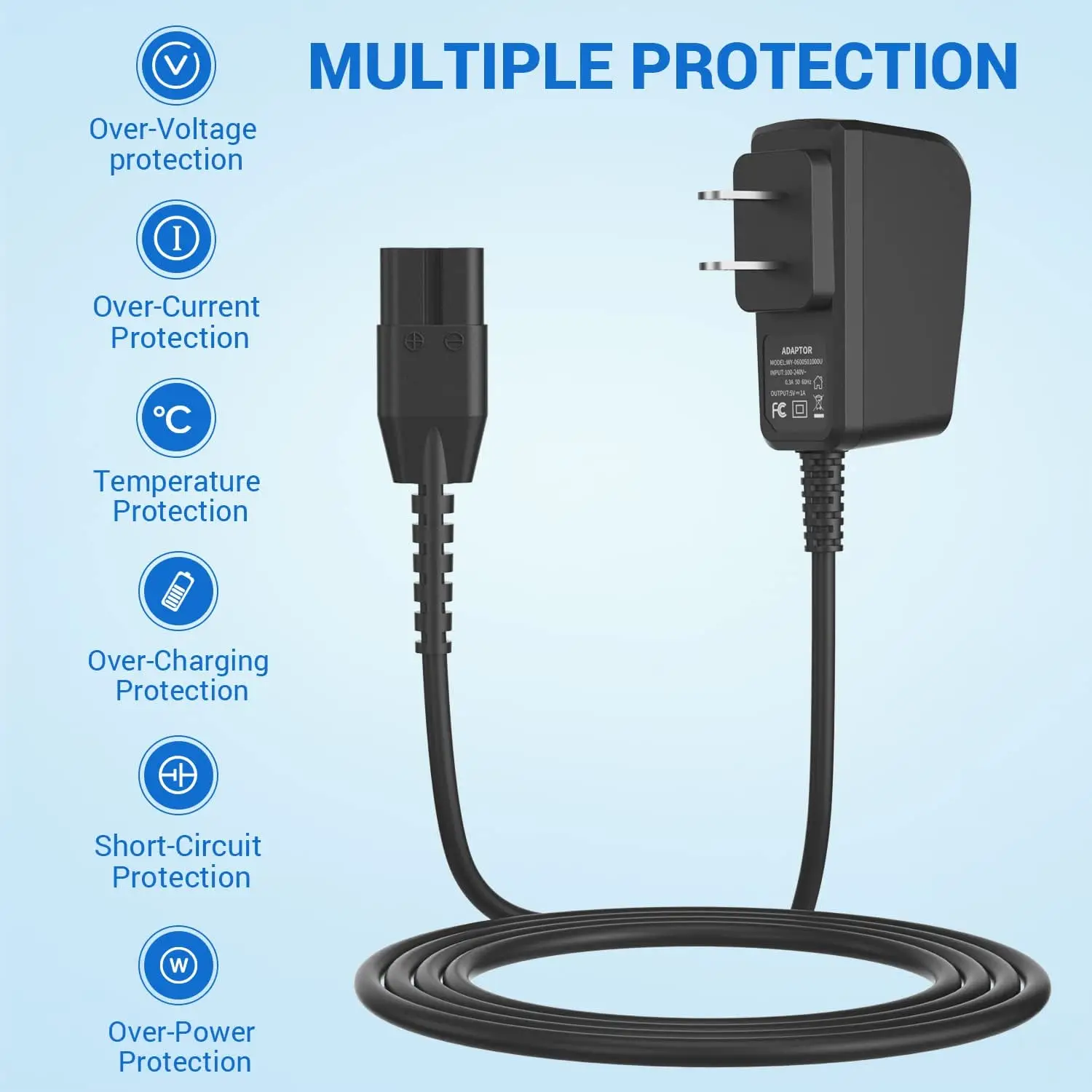5V1A pengganti untuk pengisi daya baterai Dock dengan Adapter daya untuk pemotong rumput manscaced 3.0 & 2.0 pemangkas rambut selangkangan listrik