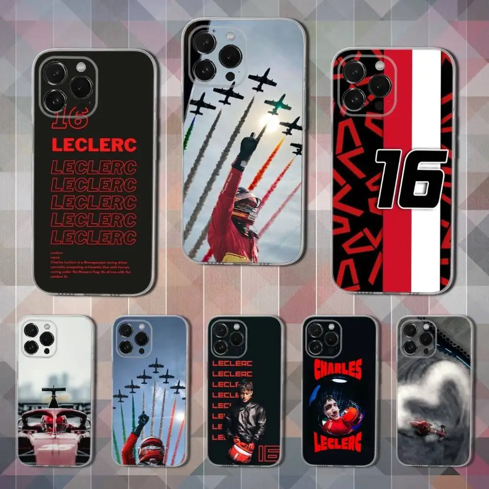 

Racer-16 C-Charles L-Leclerc For iPhone Max,14,16,X,13,XR,SE,12,15,Pro,17,Plus,11,XS,Mini Transparent Soft Cover Case