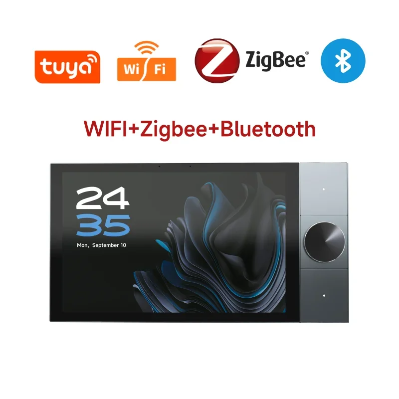 

S10 Tuya Smart Home Control System Wifi Multi Function 10.1 Inch Touch Screen Zigbee Hub Gateway In Wall Support 2 Gang Switch