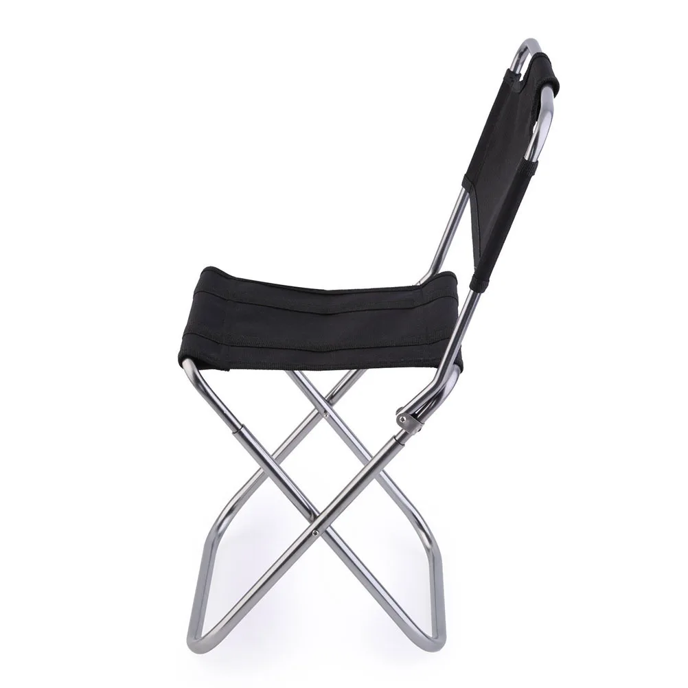 

Foldable Chair With Backrest 22.5X23.5X47.5Cm Portable Camping Stool Outdoor Folding Chair For Home Travel Black