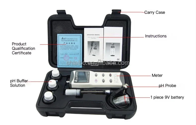 NEW Original AZ8601 Portable phmetro for Quick pH Analysis with pH Buffer Solution Excellent Aquarium Test Kit