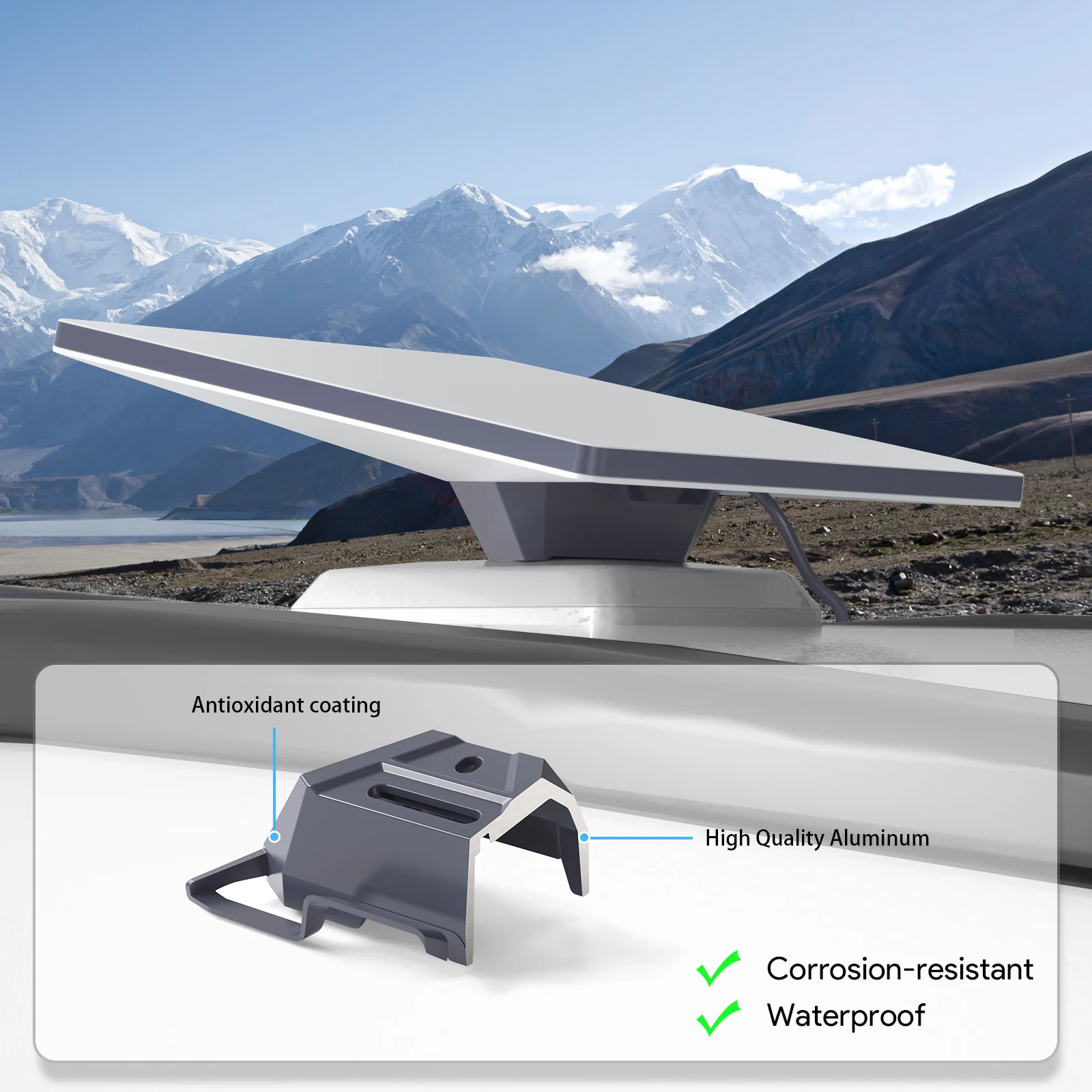 For Starlink For Mini Fixed Mount Bracket Made of Thickened Aluminum Alloy for Secure Outdoor Installation and Stability