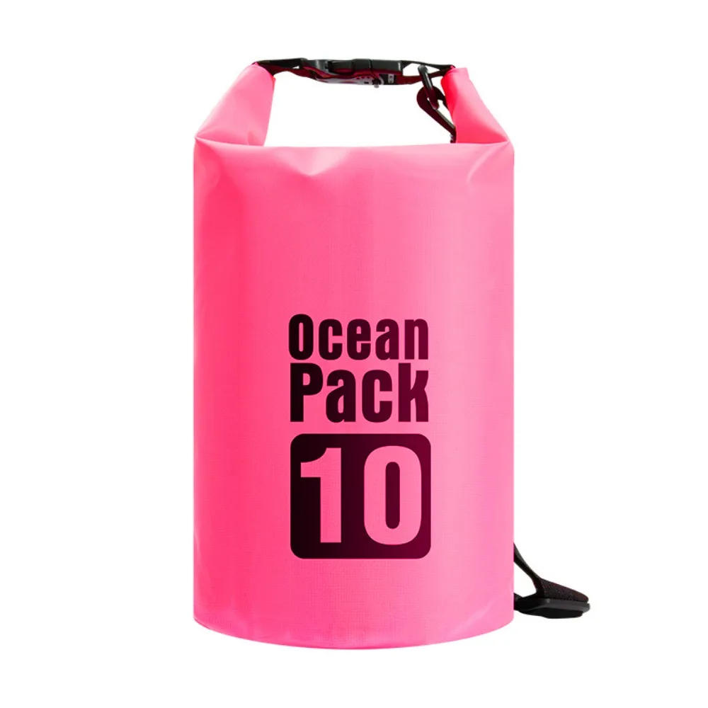 

10L Waterproof Dry Bag Waterproof with Shoulder Straps Swimming Bucket Bag Foldable Lightweight Beach Backpack Beach Swimming
