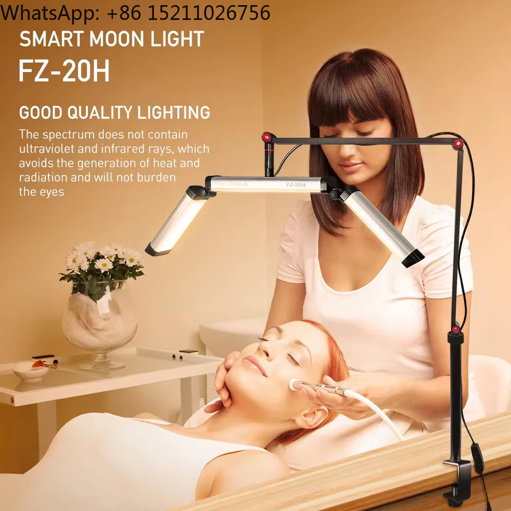 FZ-20H 20W Foldable Beauty Lamp Led Video Light Half Moon Ring Light Live Streaming Fill Light with Desktop Stand