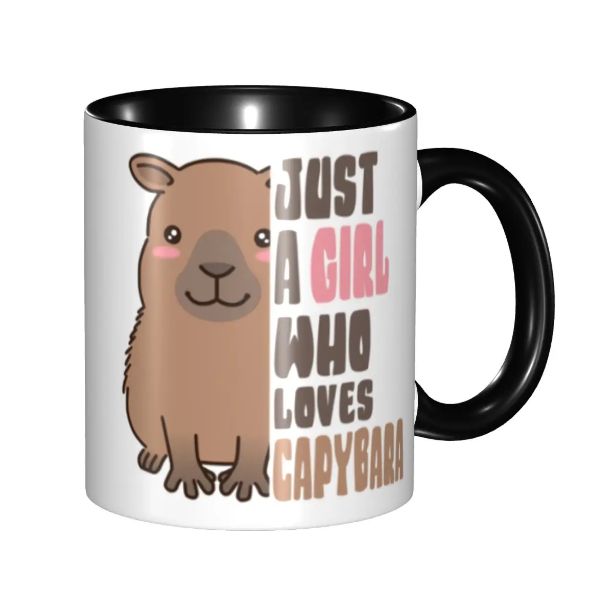

Customized Just A Girl Who Loves Capybara Coffee Mug DIY Ceramic Milk Tea Cups
