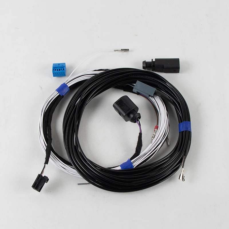 For VW Golf 7 MK7 POLO T-roc Passat B8 Flip logo Rear View Camera Reversing Camera Cable Harness Low Line
