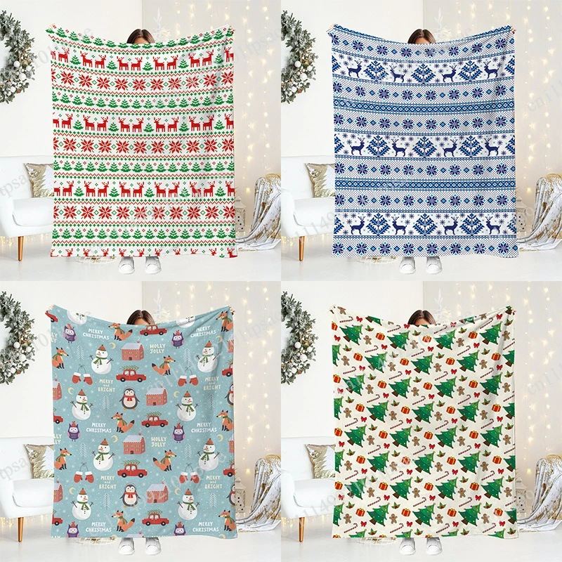 Blanket Digital Printed Flannel Blanket Nap Blanket Comfortable Warm Air Conditioning