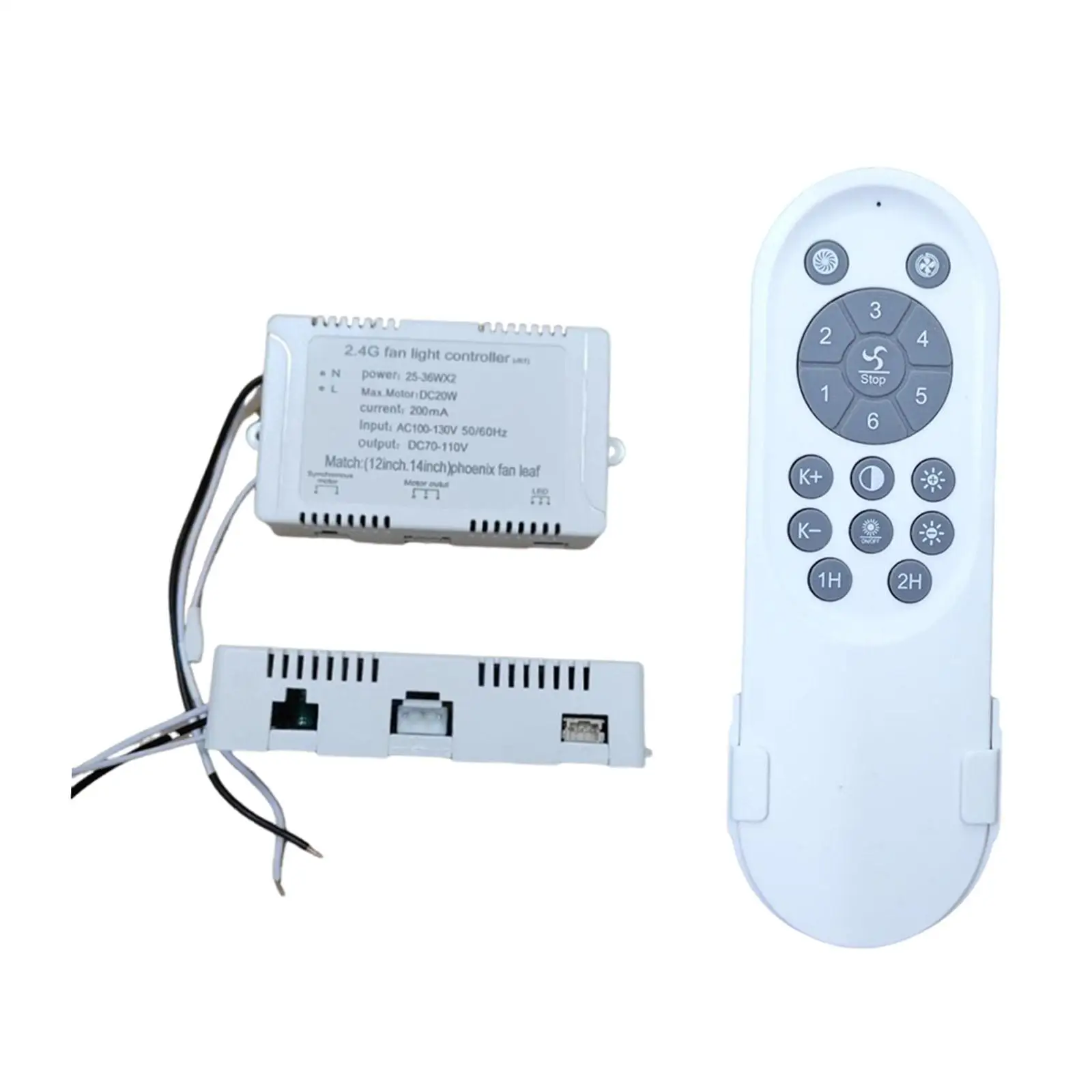 Remote Control for Ceiling Fans Six Speed Settings Dimming Light 24V Low Profile Fan Replacement Kit