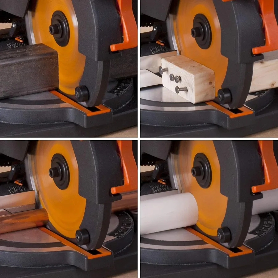 أدوات كهربائية R210CMS منشار ميتري مجمع 81 4 شفرة قطع متعددة المواد TCT متضمنة قطع الخشب المعدني والبلاستيك أكثر 45 درجة #6