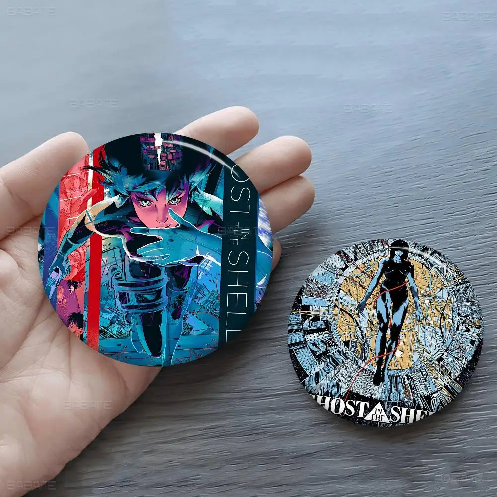 Klassieke Japan Anime Ghost In The Shell Ronde Knop Pins Slogan Creatieve Broches Rugzak Kleding Decoratie Mode Cartoon