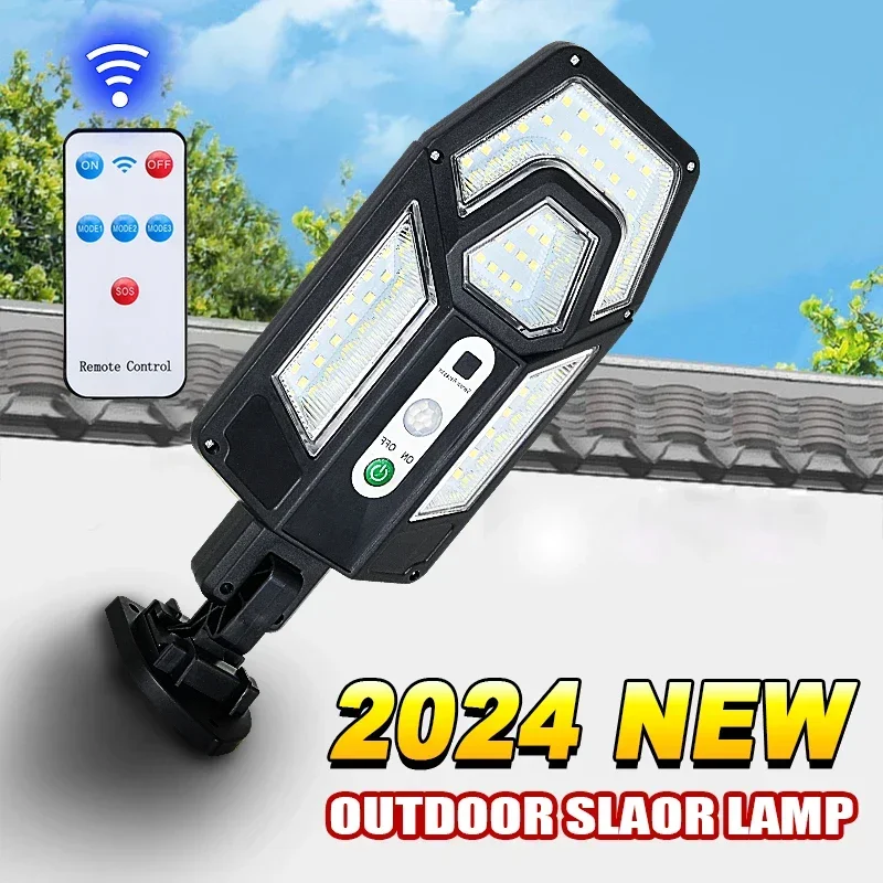 New 12000LM Outdoor Solar Lamp Motion Sensor Solar Lights Sunlight Power Street WallLight lP65 Waterproof External Solar Lanter