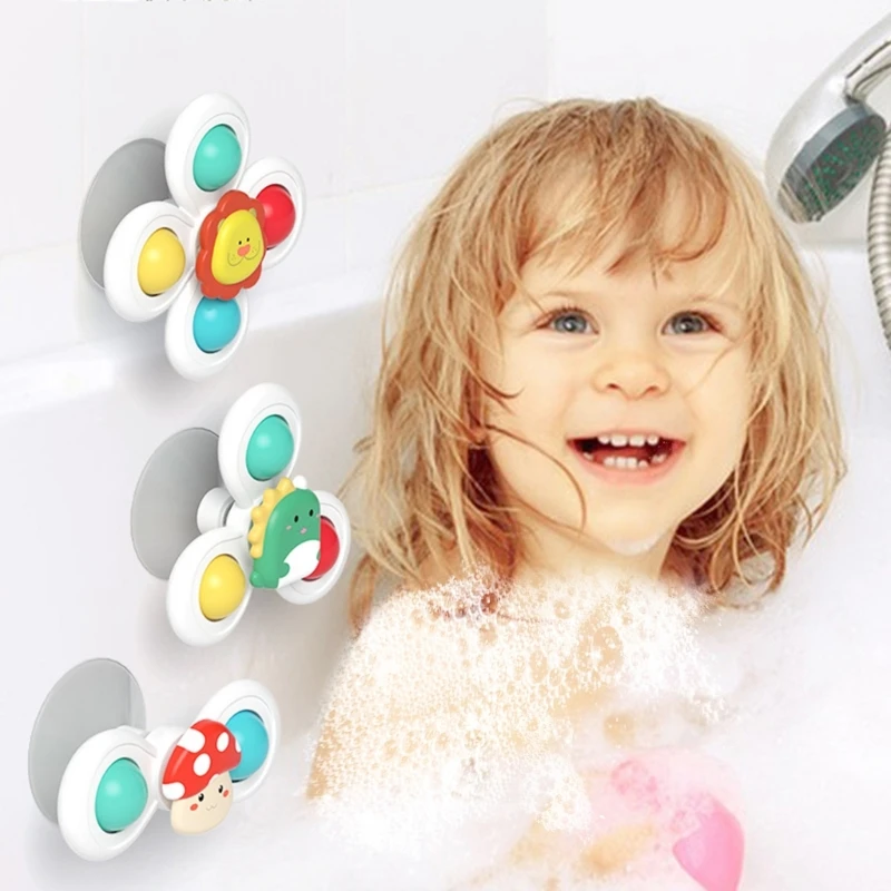 Spinner per massaggiagengive Giocattolo da bagno per bambini Seggiolone per neonati Supporto per sedia da pranzo