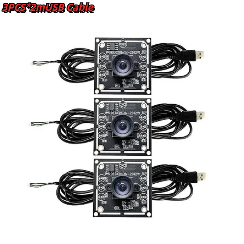 3 Stuks 100 Graden Camera Module 1mp Ov9732 1280X720 Usb Gratis Driver Handmatige Focus, Met 2 Meter Kabel Voor Winxp/7/8/10