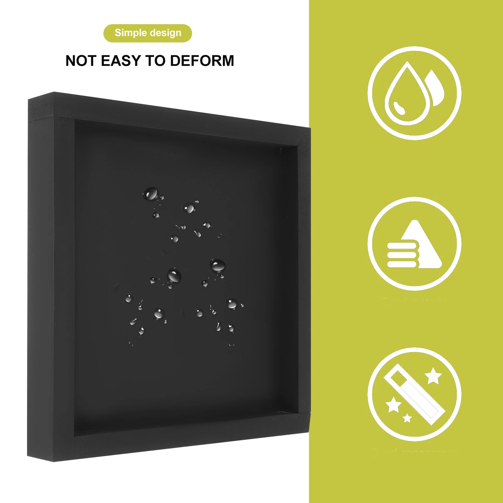 

Square Flowerpot Tray for Plants Lightweight Heavy Bearing Leakproof Black Potted Plate Drip Tray Garden Balcony Indoor Use