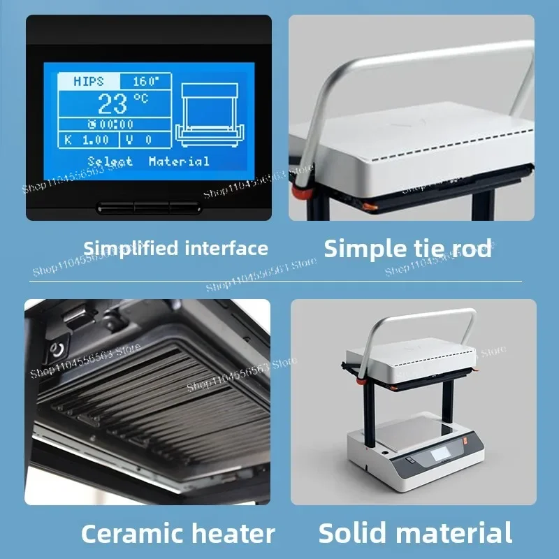 Vaquform Desktop Vacuum Forming Machine, Small Automatic Blister Maker for Chocolate Molds & 3D Modeling Prototyping