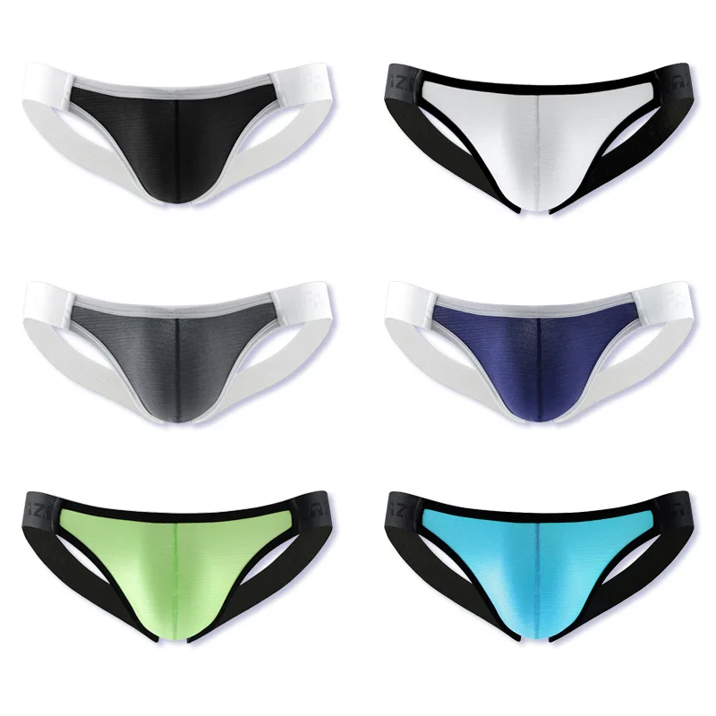 Men Underwear Sexy Shine Bright Jockstrap Male G String Thong Underwear Panties Fashion Lingerie Backless Briefs