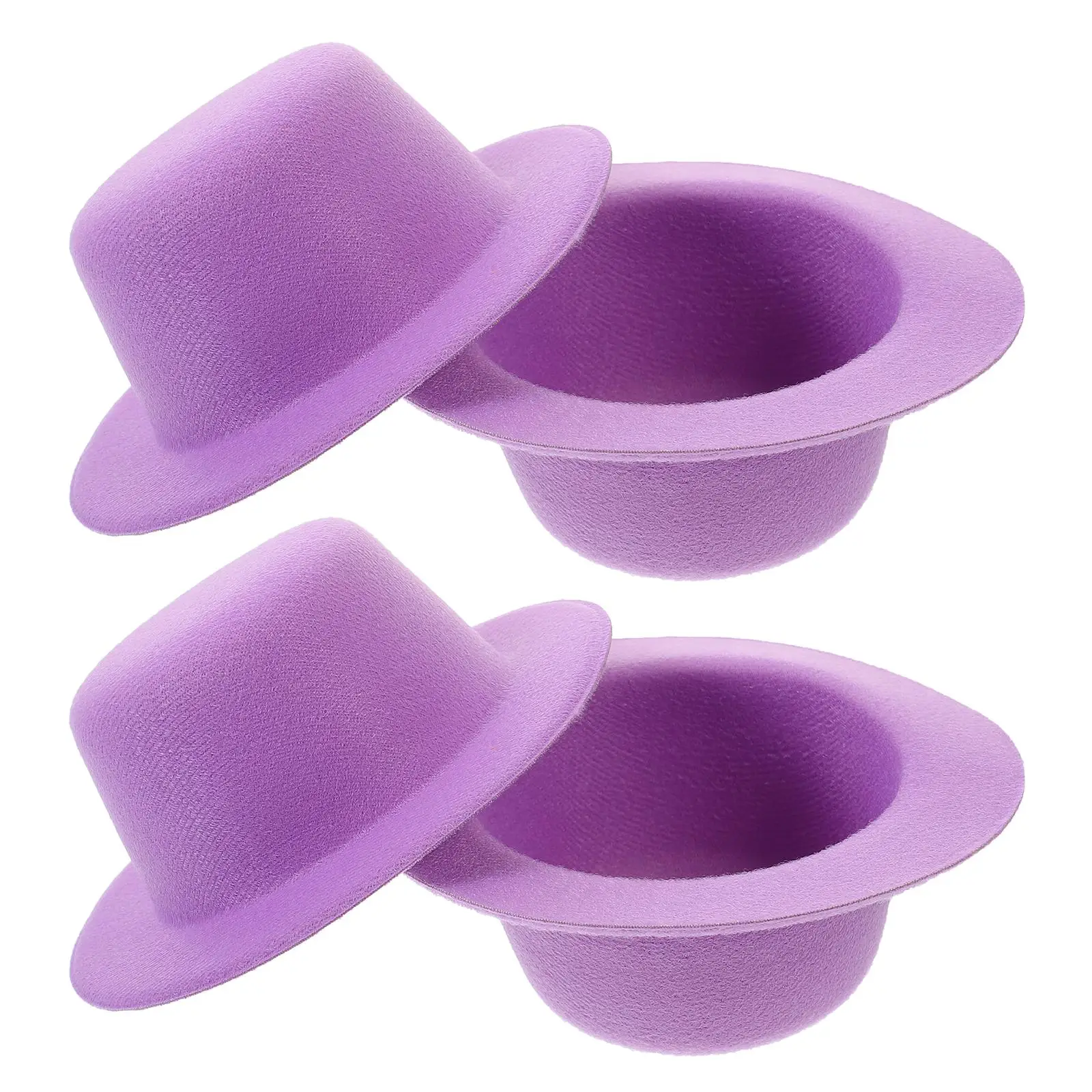 

4Pcs Mini Hats for Crafts Lightweight Fabric Accessories Tiny Snowman Hat Lavender Decorations Cloth for Crafts