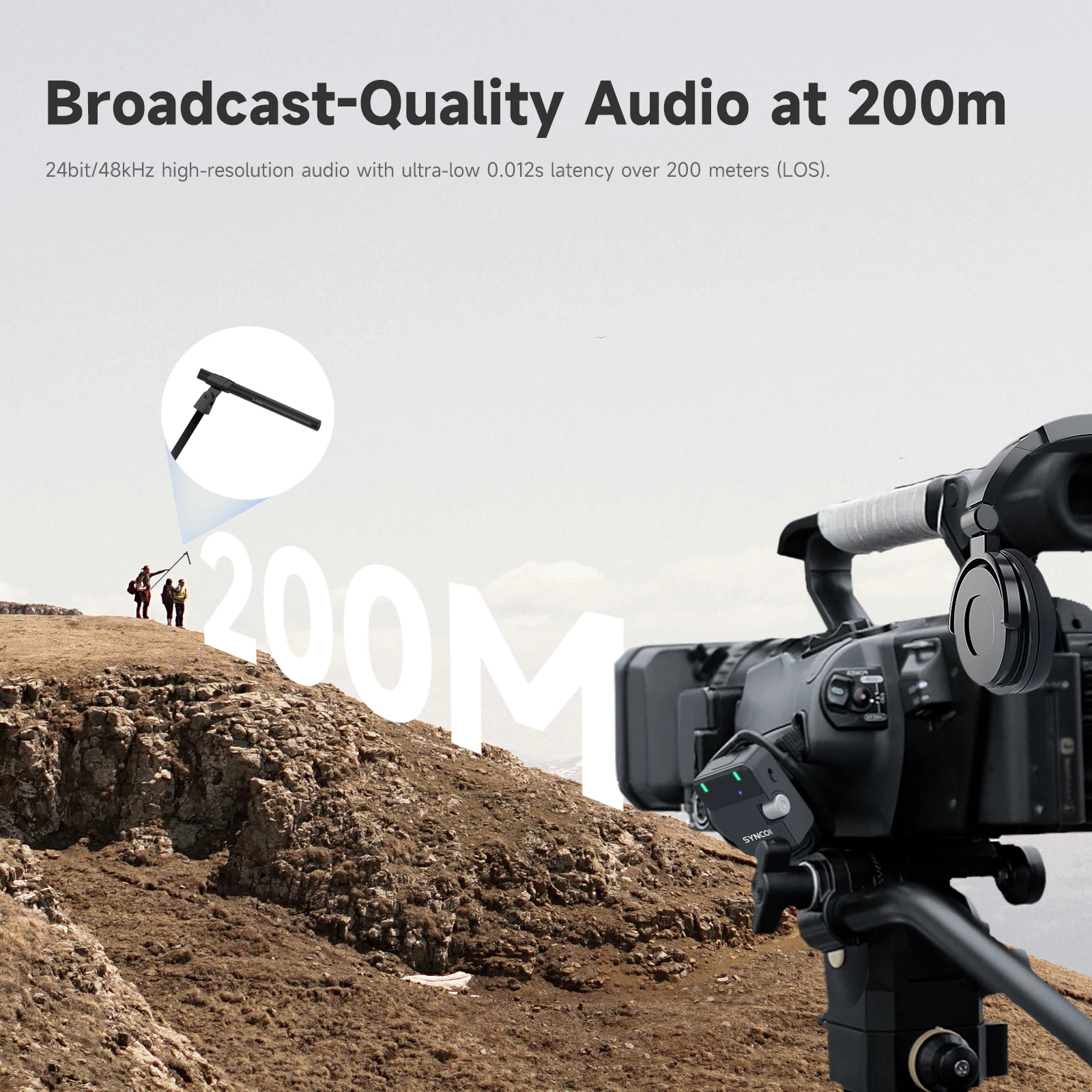 SYNCO Mic-D2 20 هرتز إلى 20 كيلو هرتز ميكروفون بندقية لاسلكي فائق القلب مع دفعة جهير مدمجة لأفلام إيندي وثائق التلفزيون #5