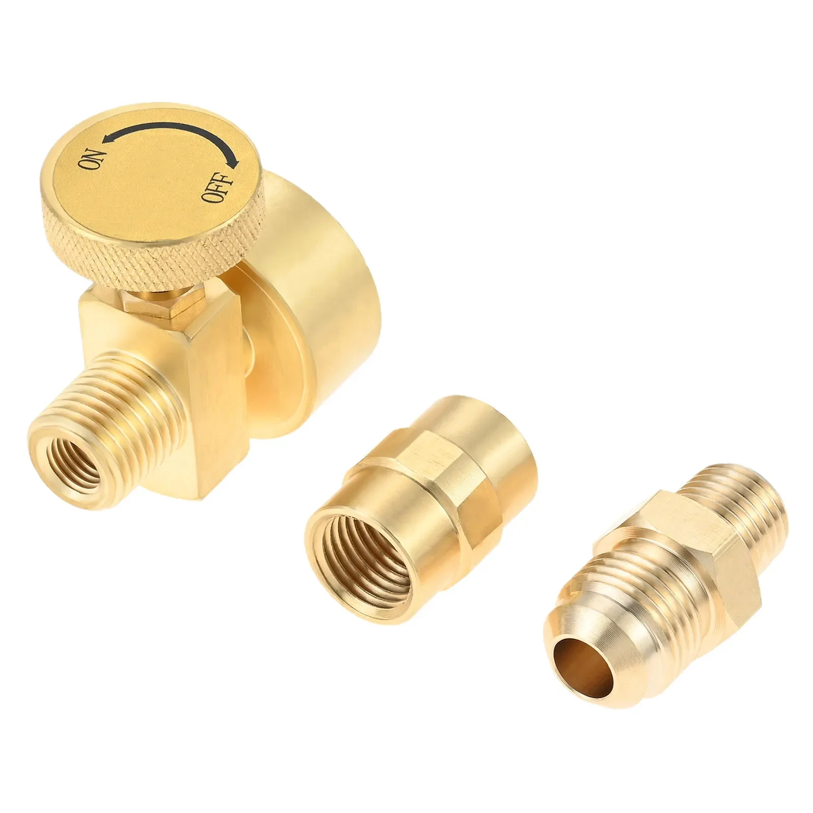 3 قطعة/المجموعة النحاس 1LB خزان البروبان عبوة محول مع 3/8 "متوهج x 1/4" NPT ذكر الأنابيب موصل و 1/4 "x 1/4" NPT مقرنة مجموعة
