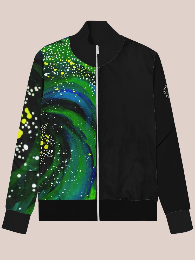 Spiral galaxy pattern 3d Printing Men's Spring And Autumn Sport Coat Full Zip Bomber Jacket Casual Fashion Blazer Teen Coat