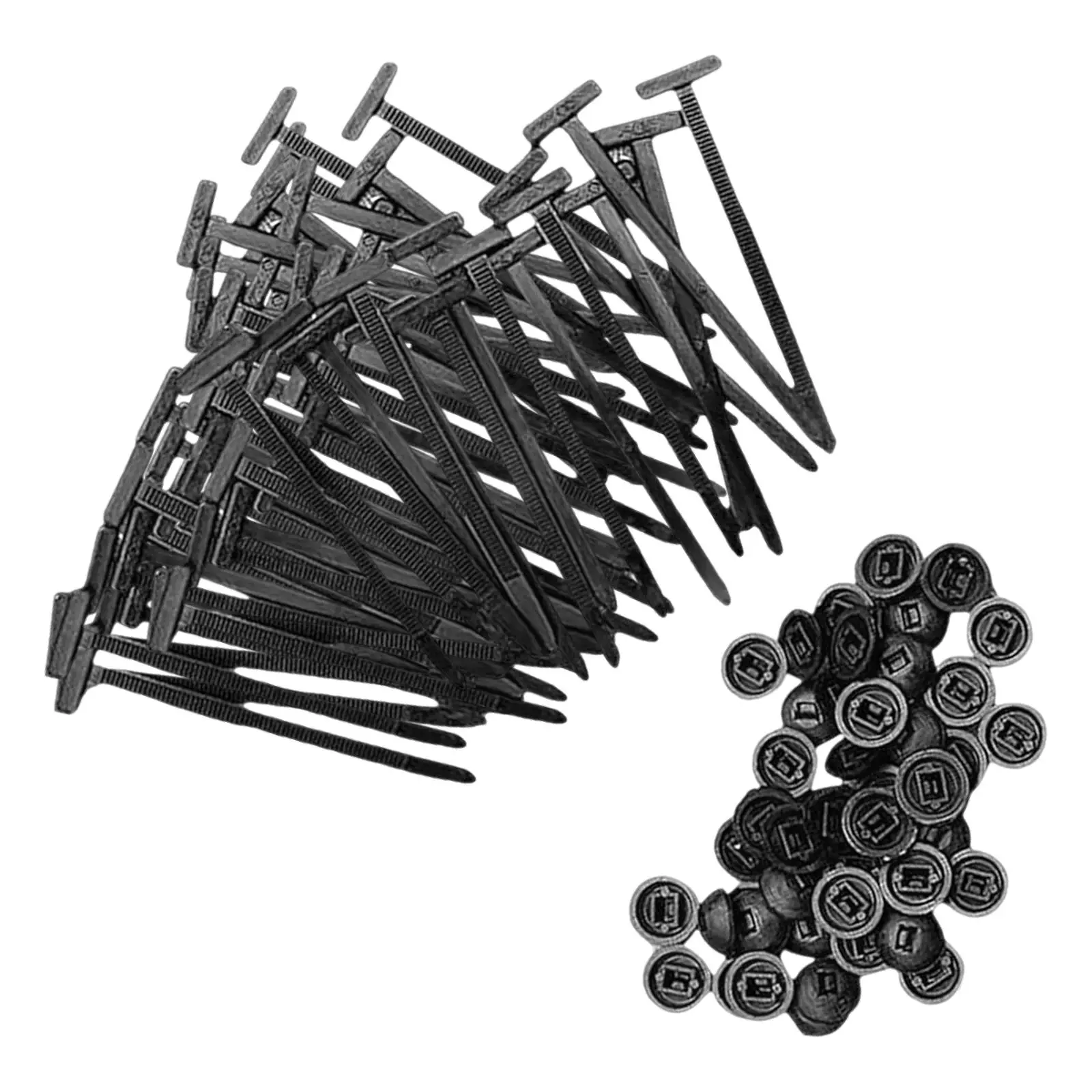 

50 Pieces Nylon Cable Ties Cable Management Straps Vehicle Accessories Replace Parts