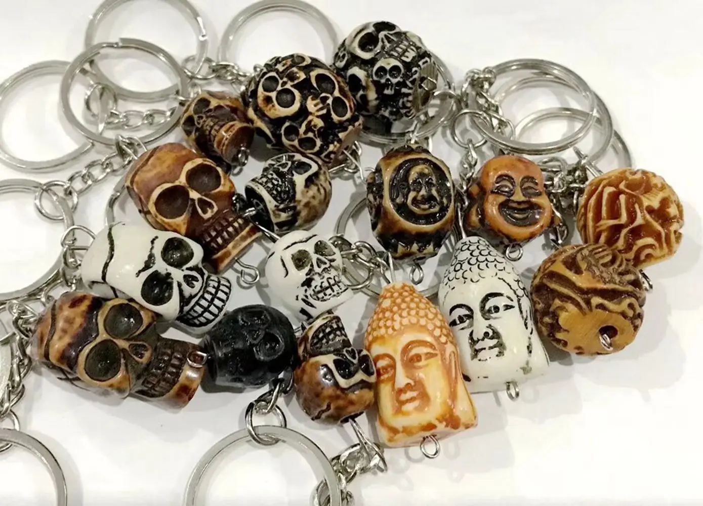 

12 pcs Fashion Punk Skull Jewelry Skeleton Couple Keychain