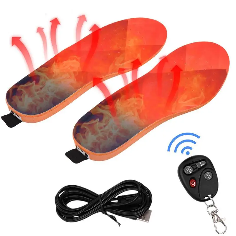 Schneidbare elektrisch beheizte Fußwärmer USB wiederaufladbare beheizte Einlegesohlen für Männer Frauen Outdoor Jagd Angeln Camping Wandern