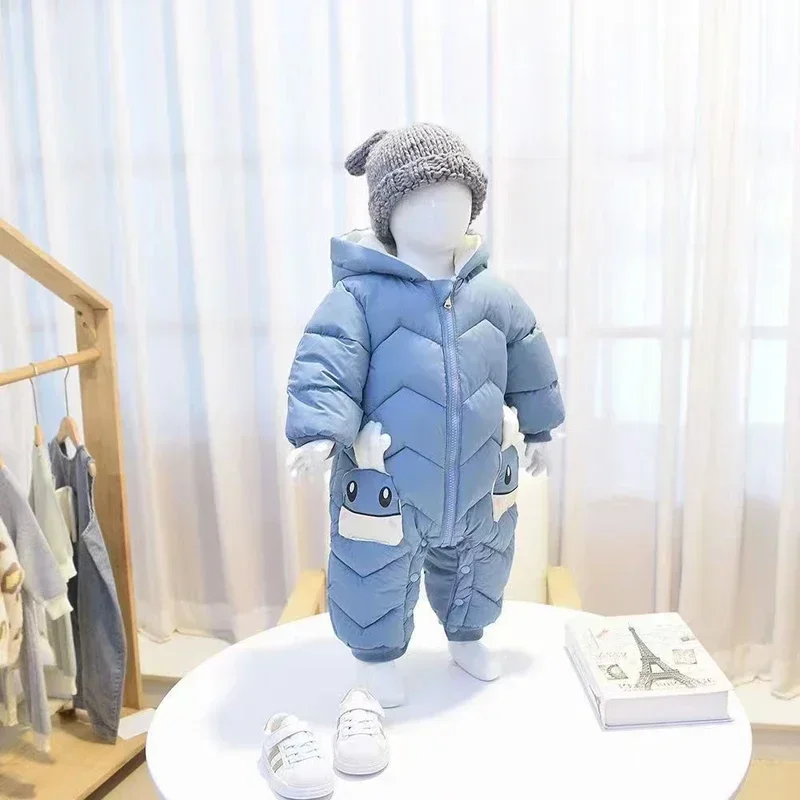 Tuta invernale per bambini tuta per neonato addensare flanella pagliaccetto neonato vestiti in cotone per bambina cappotto per bambini Bebes capispalla