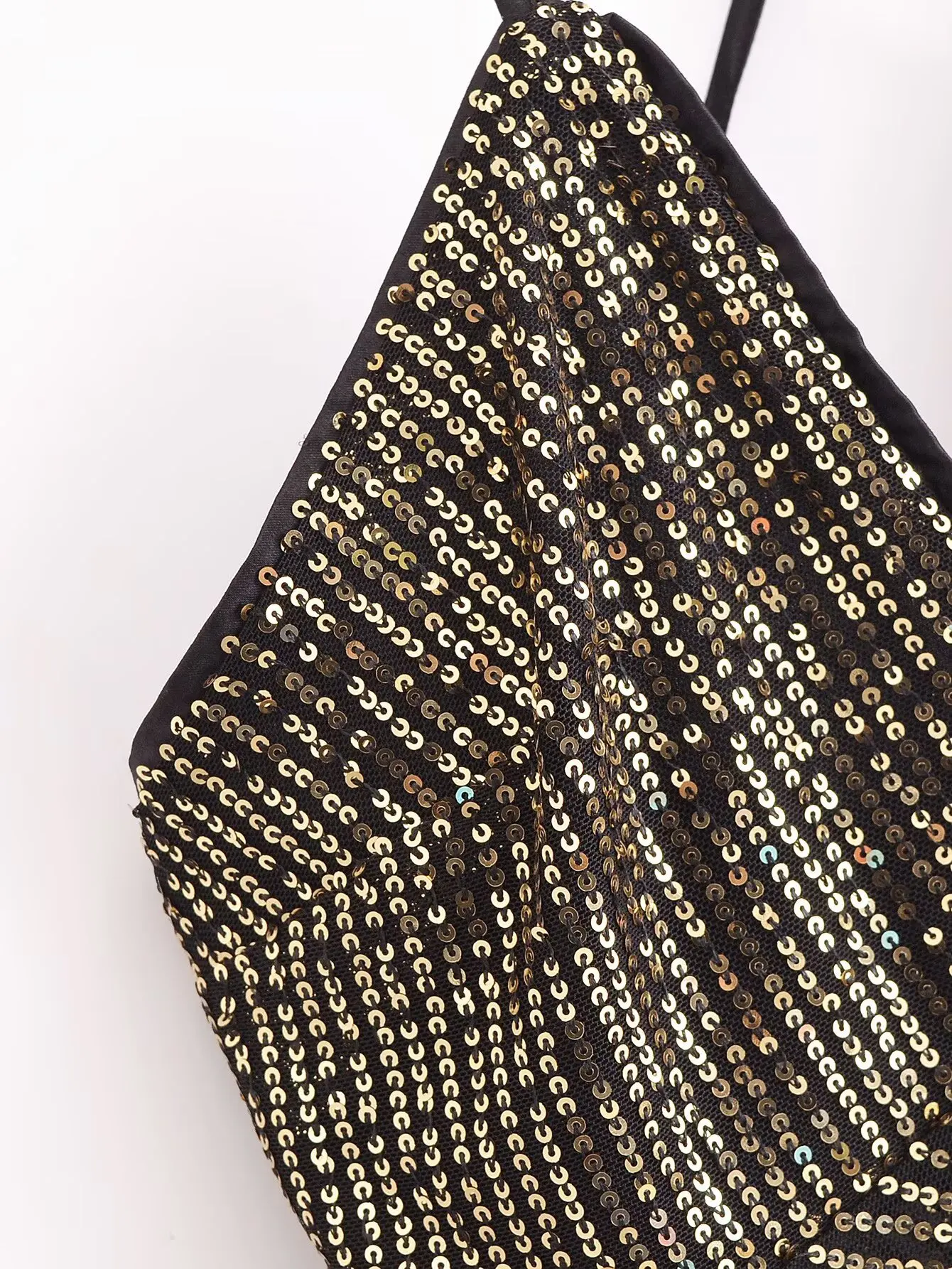 Zevity 2025 ผู้หญิงChicลึกVคอSequinedออกแบบสลิงCamis Tank Lady Backless Crossเซ็กซี่เสื้อเสื้อLS7381