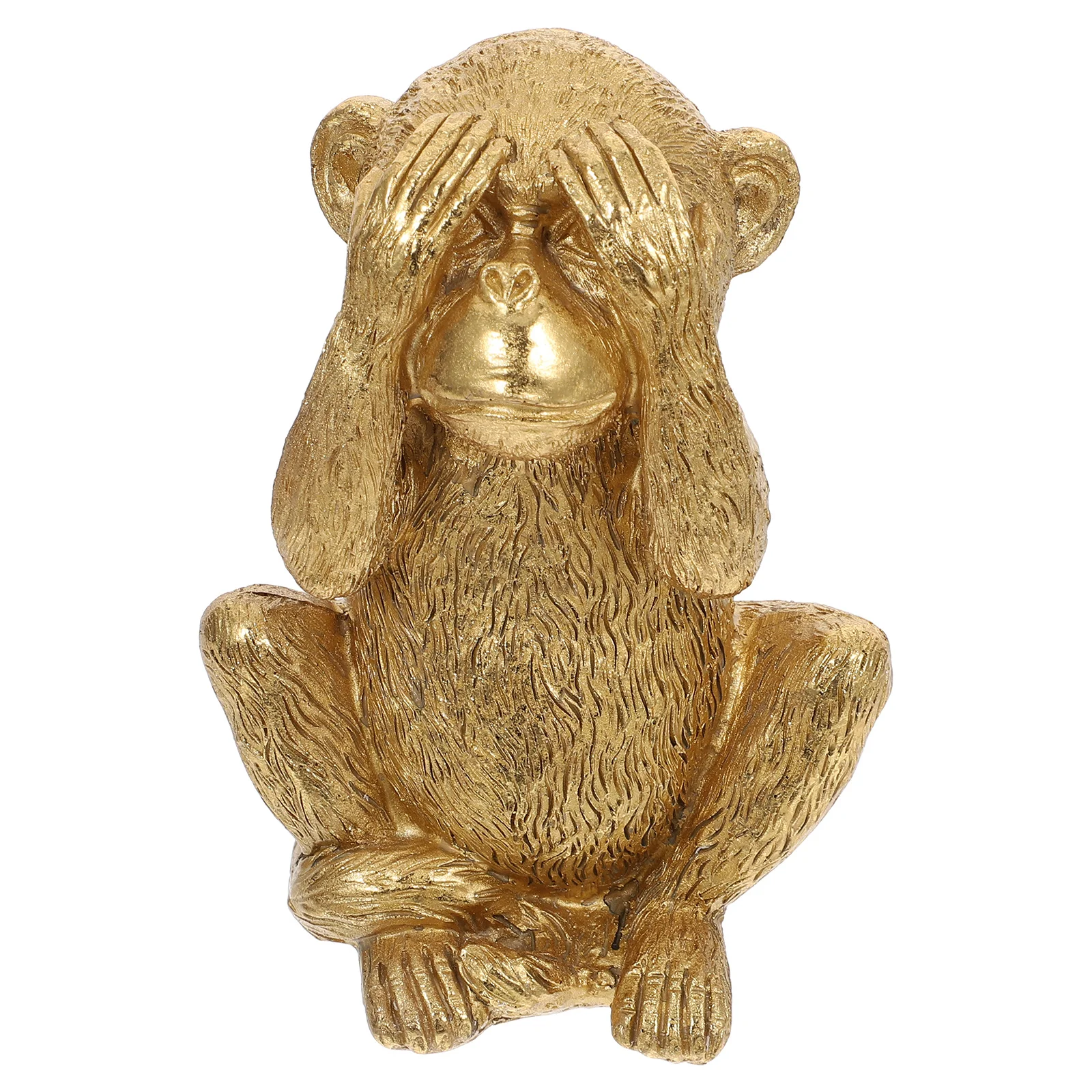 

Small Resin Monkey Sculpture Cute Monkey Shape Ornament for Bedroom Desk Vivid Home Decor Creative Desktop Accessory Lightweight