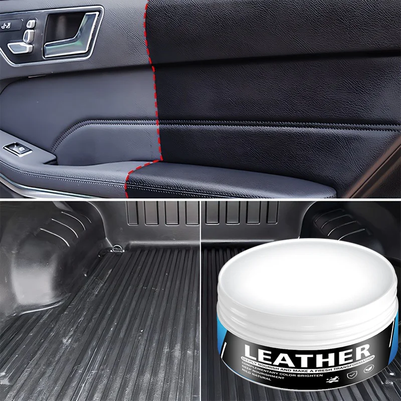 100g Interior Refurbishing Wax & Plastic Part Repair, Interior Brightening Wax, Tire Protector, Repair of Yellowing on Black Veh