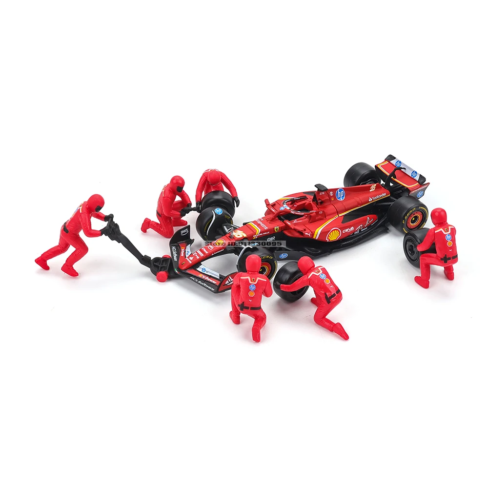 ببوراغو 1:43 2024 F1 فيراري SF24 # 16 lecler RB20 MCL38 W15 لتقوم بها بنفسك بيت الحفرة سبيكة سيارة فاخرة يموت يلقي سيارة لعبة مجسمة سلسلة #5