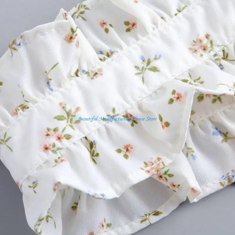 

E56A Victorian Detachable Collar With Ruffle Lace Trim Fashion