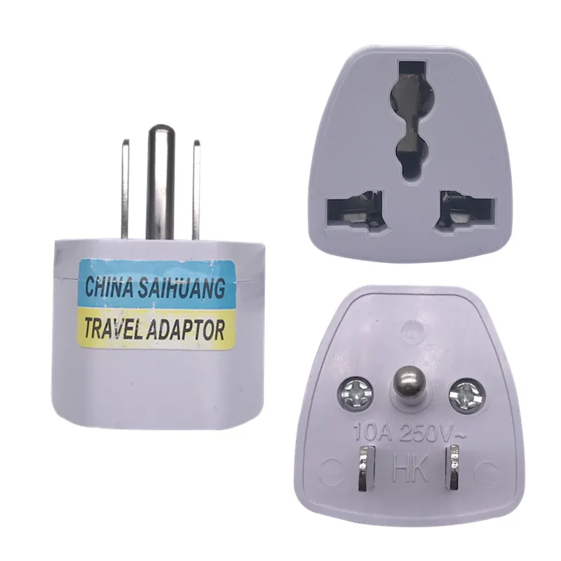 Universal UK EU AU to US 3 PIN AC Power Socket Plug Travel Electrical Charger Adapter Converter